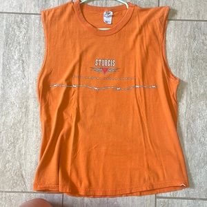 Vintage 2002 orange sturgis shirt size medium